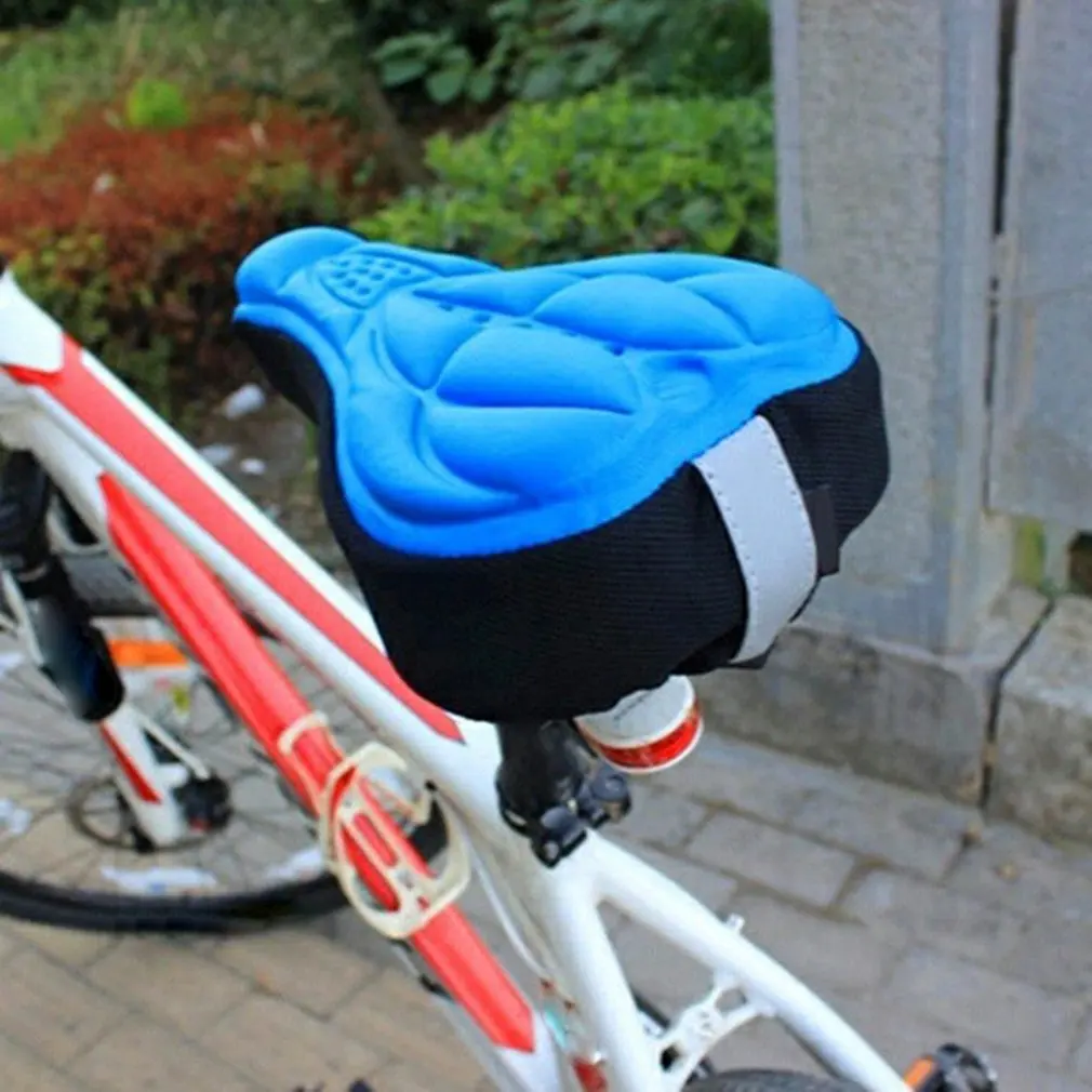 

MTB Mountain Bike Cycling Thickened Extra Comfort Ultra Soft Silicone 3D Gel Pad Cushion Cover Bicycle Saddle Seat 4 Colors