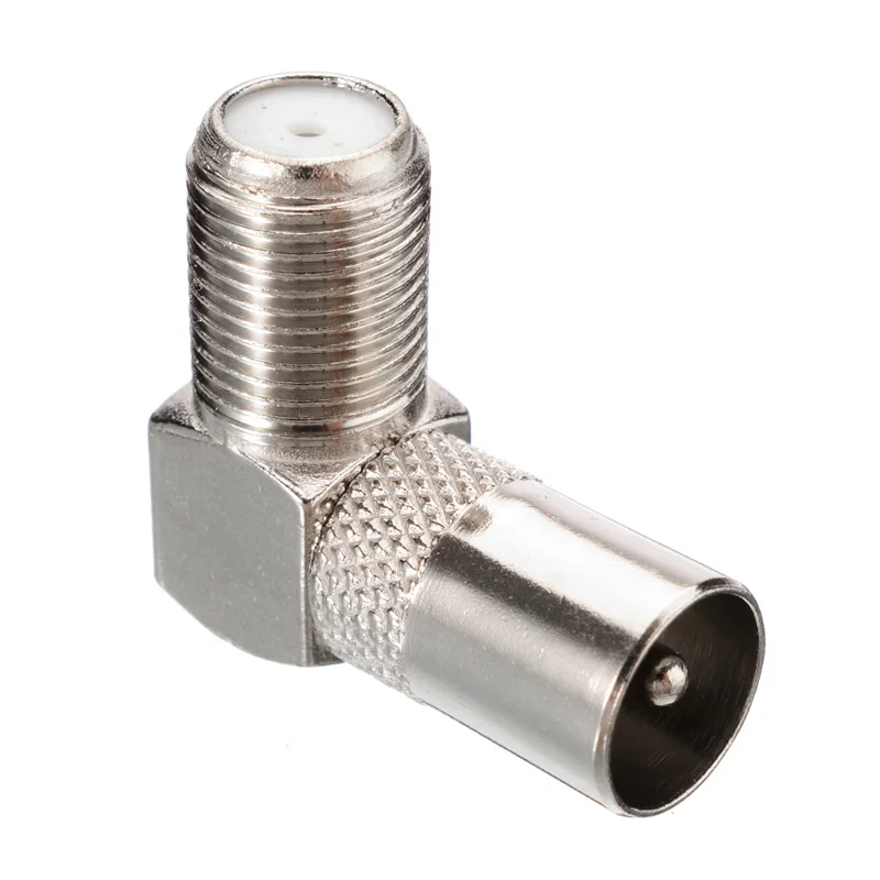 

1PC 90 Drgree Right Angle TV Aerial Connectors Cable RF Coaxial F Female Socket to Male Plug Coaxial Connector Adapter