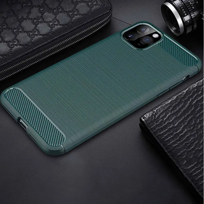 Мягкий чехол для iPhone 11, чехол для iPhone 11 Pro, чехол, роскошный бампер для iPhone 11 Pro MAX, чехол, мягкий силиконовый чехол из ТПУ - Цвет: Зеленый