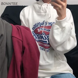 Женская толстовка с капюшоном и принтом, в Корейском стиле