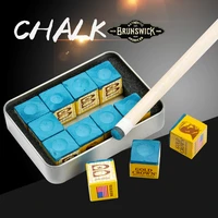 brunswick billiard cue 12pcs chalk blue oily for 9 ball black 8 professional durable chalk snooker billiar accessories