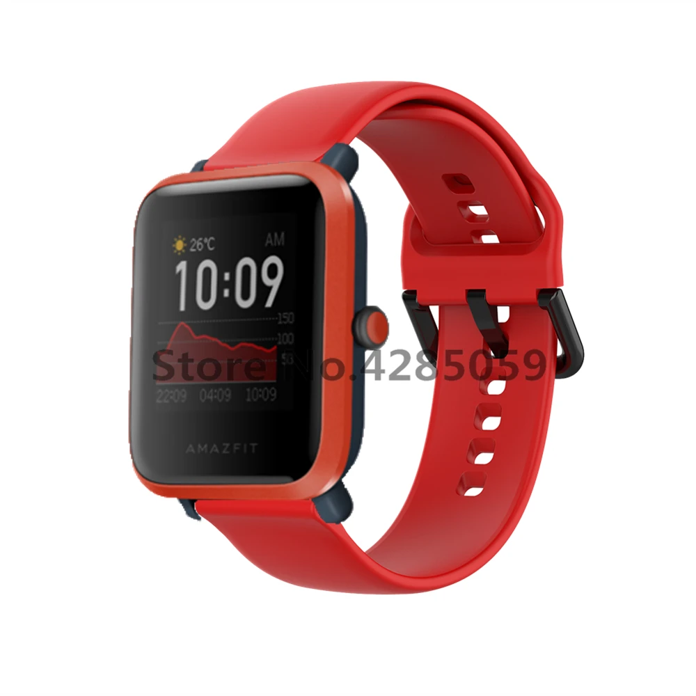 Ремешок силиконовый для Huami Amazfit Bip S U спортивный Браслет Для Xiaomi GTS / 2 2e Mini GT2 42 мм |