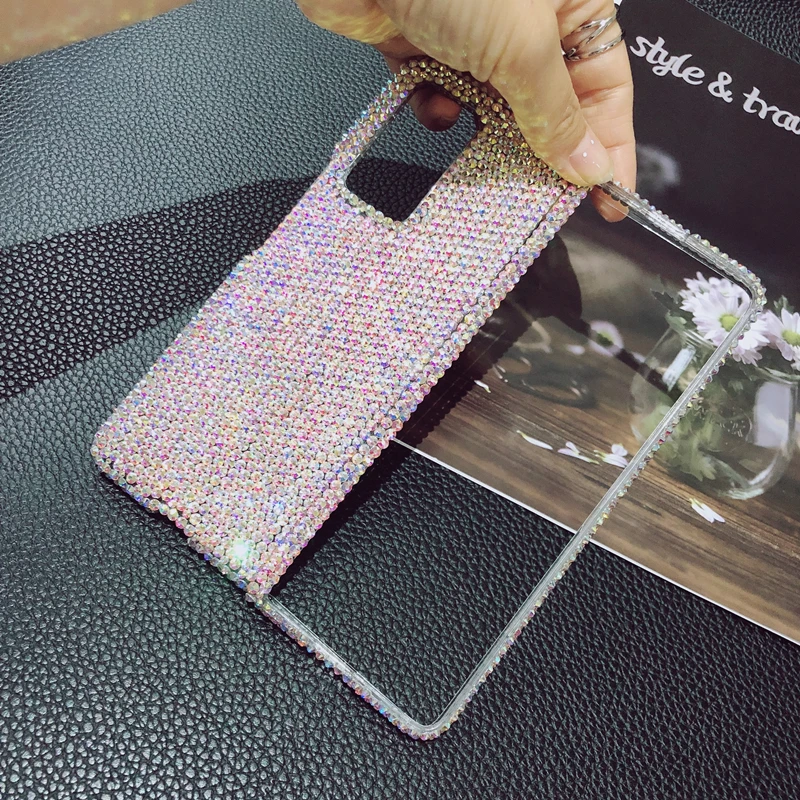 Роскошный блестящий бриллиантовый чехол для Samsung Galaxy Z Складной флип 3 5G Zflip 2 милый