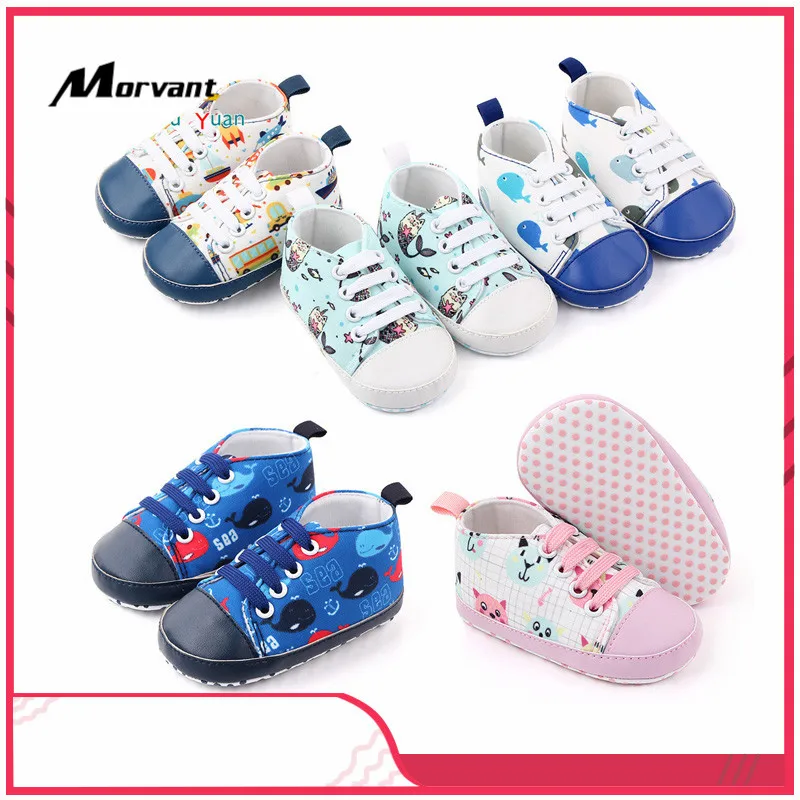 

Baby Shoes Cartoon Print Baby Toddler Shoes Soft Comfortable Boys Girls First Walkers Casual Non-slip Infant Footwear