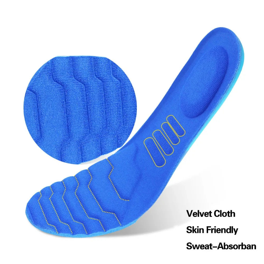 BANGNI Memory Foam Insoles Arch Support Sport Cushion Relieve Plantar Fasciitis Shoe Pad Inserts shoe Sole for Woman Men