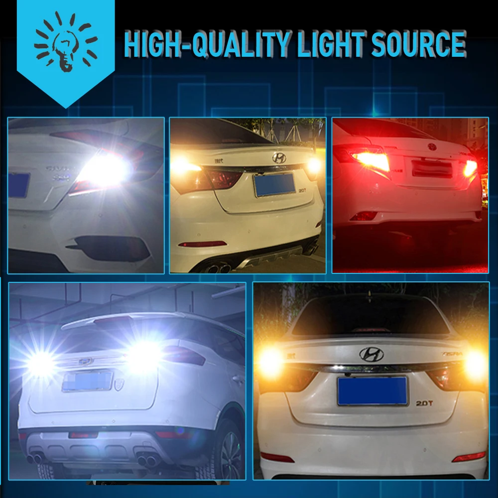 

2x T15 W16W LED Bulbs 4014SMD Canbus Error Free LED Backup Light 921 912 W16W LED Bulbs Car Reverse Lamp Xenon White red orange