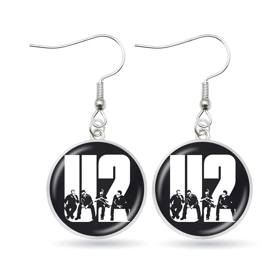 New Trendy Pop Rock Band U2 Earrings Pins Steampunk Dangle Stainless Steel Aretes Jewelry | Украшения и аксессуары