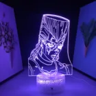 3D светодиодный светильник, аниме фигурка Джоджо Невероятные приключения, декоративный светильник для спальни, подарок на день рождения, настольная лампа для манги