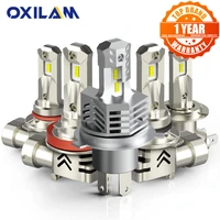 oxilam 2pcs 12000lm h7 h4 led h11 h8 9005 9006 hb3 hb4 canbus headlight bulb car lights zes 6000k white auto lamp no radio noise