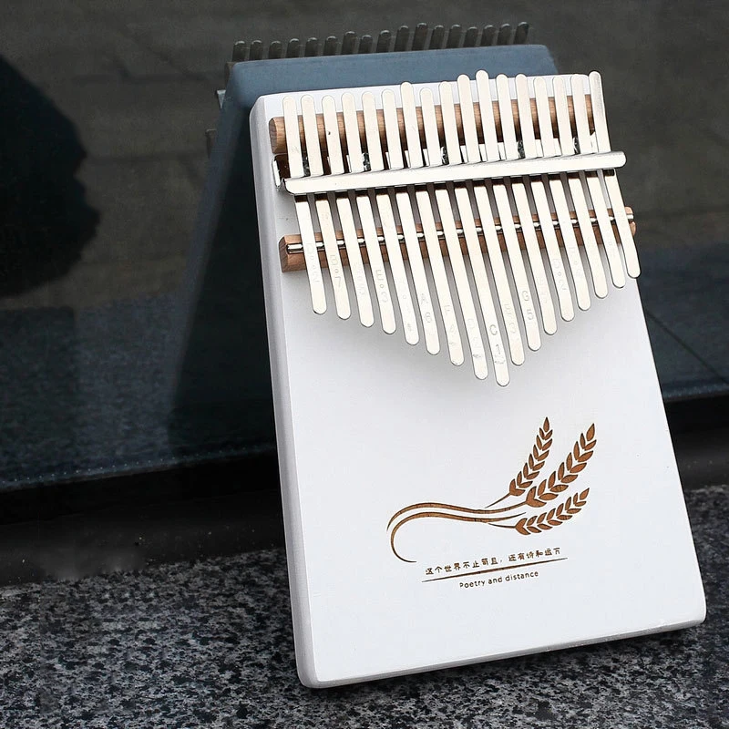 Kalimba 17 клавишный белый большой палец фортепиано полный доска тела Музыкальные
