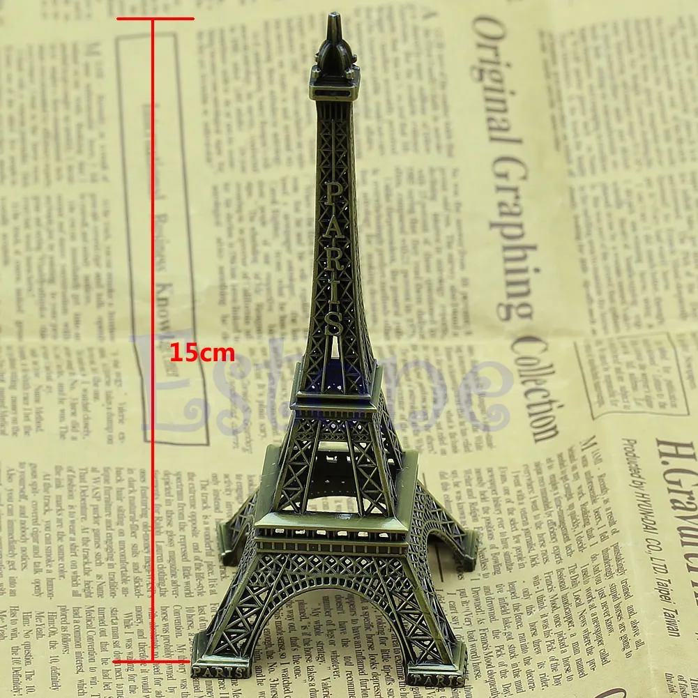 6 размеров бронзовые тона Париж Эйфелева башня статуэтка винтажный сплав модель