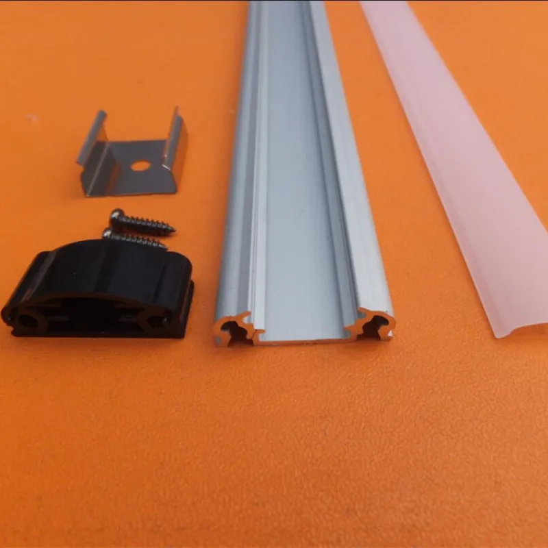 Бесплатная доставка светодиодный алюминиевый профиль с крышкой и зажимами для