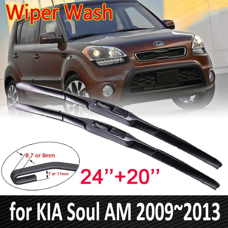 

for KIA Soul 2009 2010 2011 2012 2013 AM Car Wiper Blade Front Windscreen Windshield Wipers Blades Car Accessories Stickers