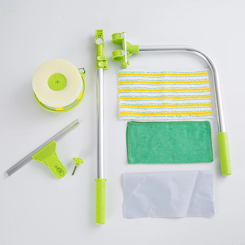 

Telescopic High-rise Window Cleaning Glass Cleaner Brush For Washing Window Dust Brush Double Faced Glass Scraper Cleaner Tool