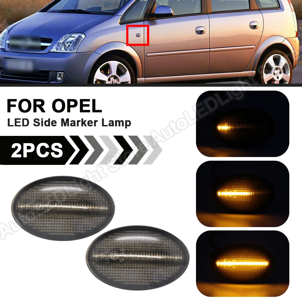 

2Pc For Opel Astra F Corsa B Calibra Vectra A Sintra Tigra Combo Corsa C Meriva A Dynamic LED Side Marker Light Turn Signal Lamp