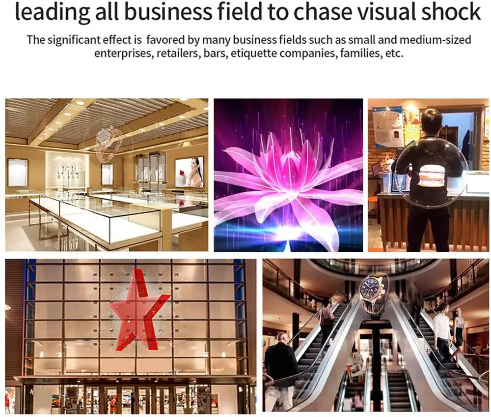 2020 Горячая продажа 42 см 3D Голограмма рекламный проектор дисплей светодиодный