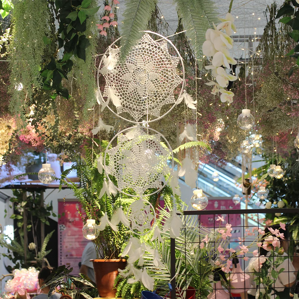 Трёхкольное кружевное Ловец снов свадебное украшение оригинальное Украшение