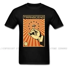 Transcend 2018 забавная Мужская черная футболка с винтажным принтом постеров, мужские футболки, футболка с рисунком руки и гриба, оптовая продажа