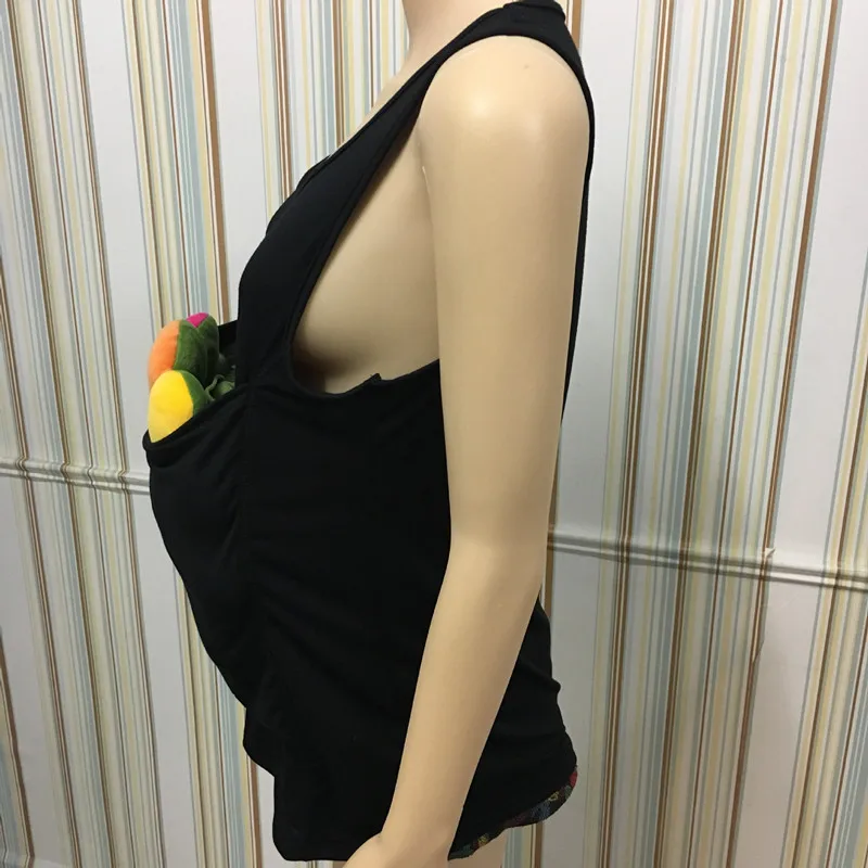 Размера плюс для мамы и ребенка футболка кенгуру многофункциональные топы с