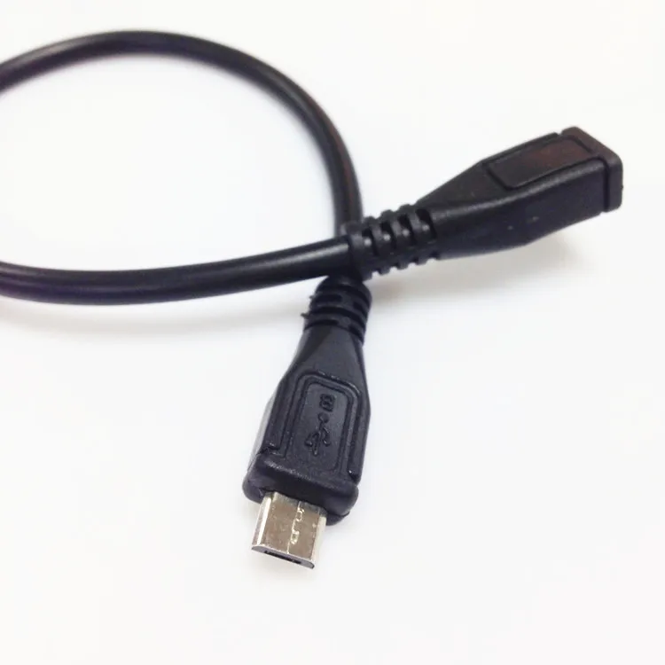 30 см микро-usb macho para e femea cabo de extensao preto mini micro usb кабель разводной usb-адаптер |