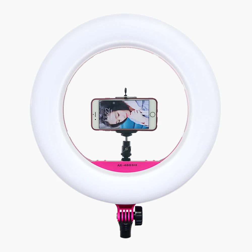 Yidoblo AX-480SII 18 дюймов диммируемая двухцветная Внутренняя 1" кольцевая лампа 5500K для трансляции видео фотографии макияж кольцо светильник светодиодный светильник