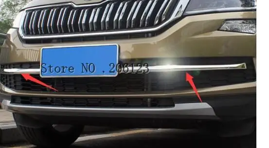 2 шт. для Skoda Kodiaq 2017 2018 ABS пластик Хромированная передняя головка решетка гоночный