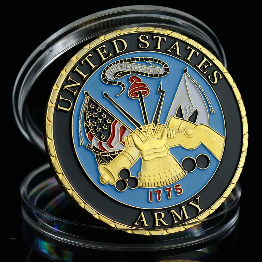 

United States Army Department of The Army Souvenir Collectible Gift Collection Art Commemorative Coin Gold Plated Military Coin