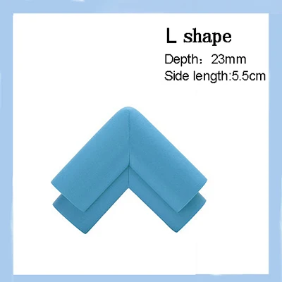 Blue L shape 4 шт./партия, детский силиконовый стол, угол стола, край, накладка на углы, безопасная защита для детей, защита от детей - Цвет: Blue L shape