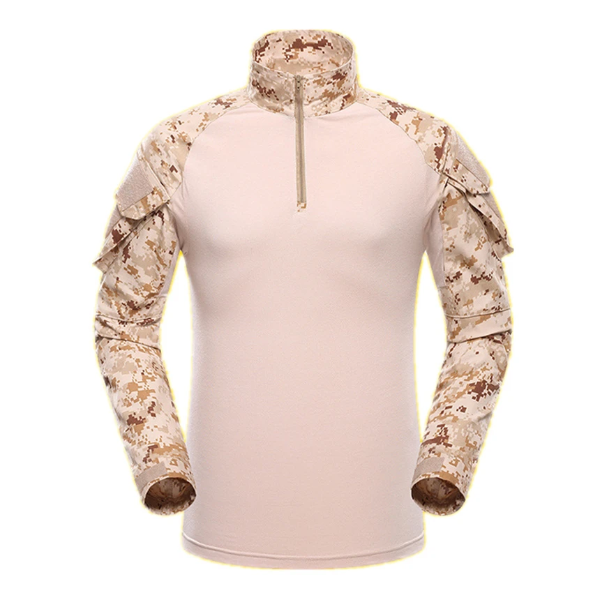 Мужская Военная униформа тактическая одежда армейская футболка камуфляжная