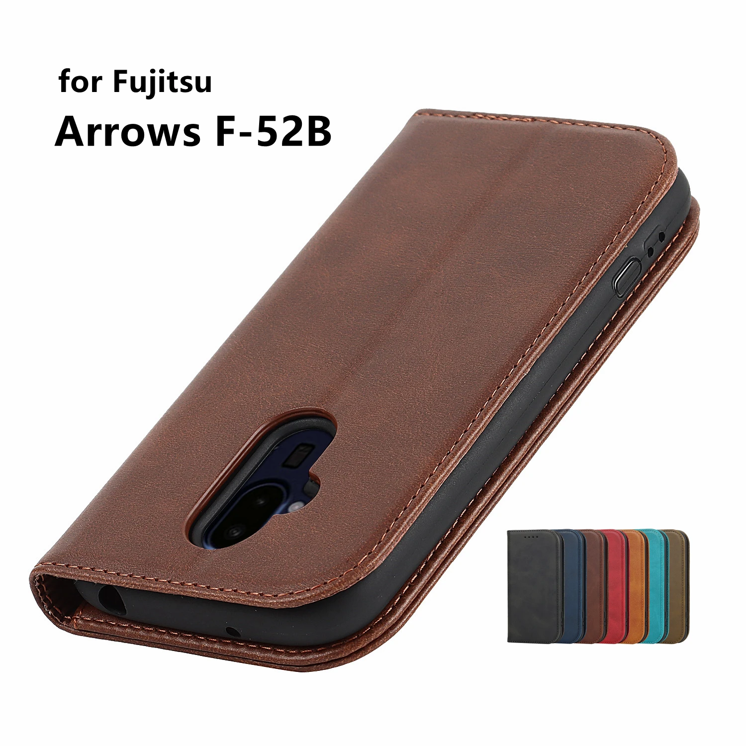 

Leather case For Fujitsu Arrows F-52B Flip case card holder Holster Magnetic attraction Cover Case Wallet Case