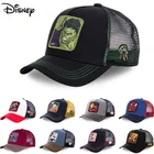 Бейсболка МужскаяЖенскаяМужская сетчатая, брендовая бейсболка с рисунком аниме Микки и Марвел, в стиле хип-хоп, для отцов
