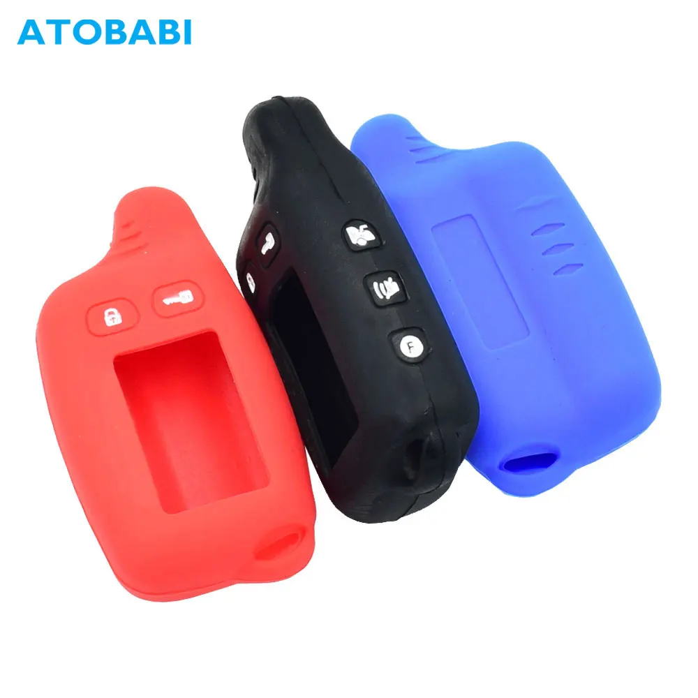 

ATOBABI Silicone LCD Key Cases For Tomahawk TW 7010 9000 9010 9020 9030 Two Way Car Alarm System Remote Control Protector Cover
