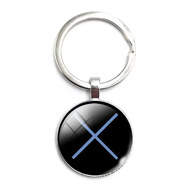 

Fashion Geometric Shape Key Chain Round Square Triangle Glass Cabochon Pendant Key Ring Personality Charm Jewelry Gift