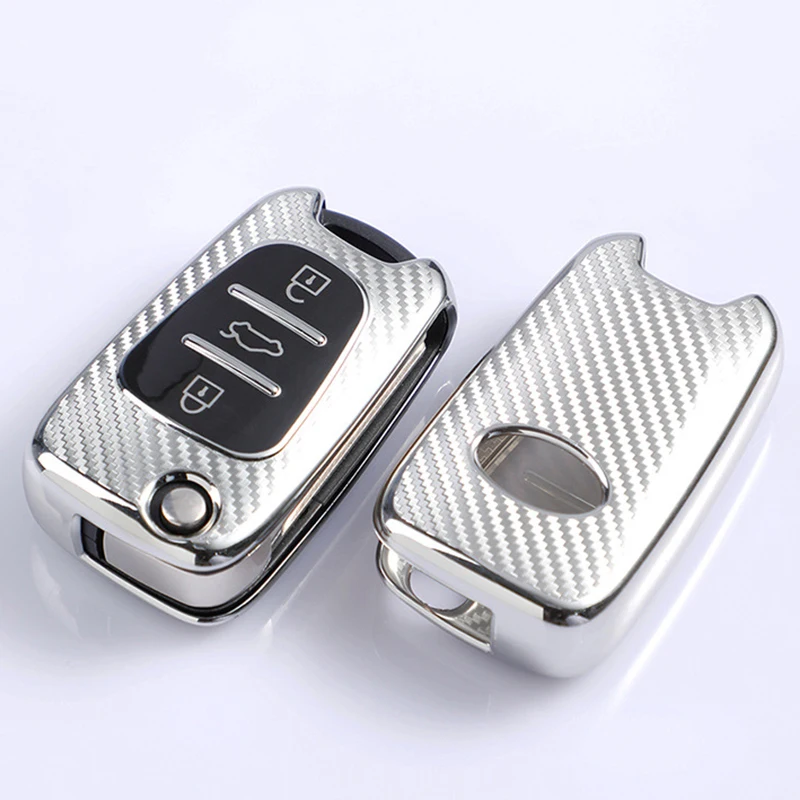 Чехол для автомобильных ключей из мягкого углеродного волокна чехол KIA Rio K2 K3 K5