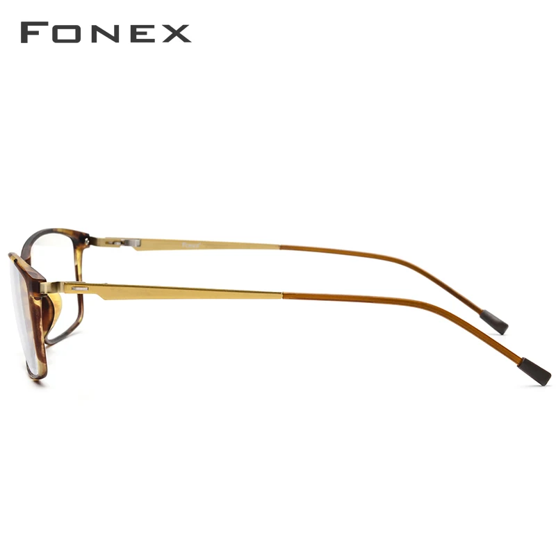 FONEX TR90 сплав стекло es оправа для мужчин Близорукость глаз Стекло рецепт оправы для очков корейские Безвинтовые оптические очки 9855