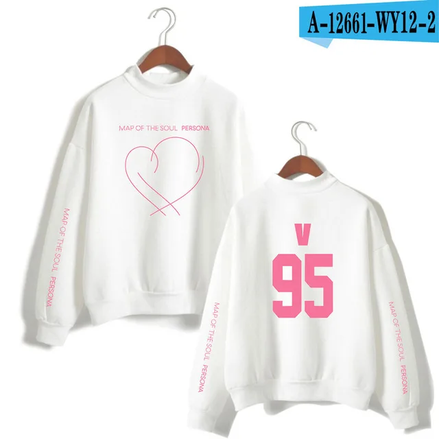 26 JIMIN J-HOPE JUNG KOOK SUGA водолазка толстовки с принтом альбом карта душа Persona Женские Модные водолазки-толстовки - Цвет: 26