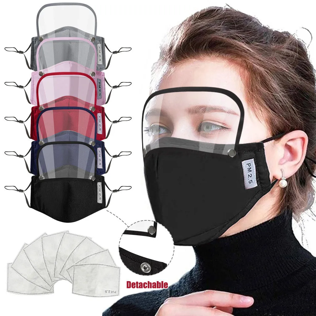 

Masque Lavable Adults With Filter Detachable Eye Shield Reusable Facemask Cubre Bocas Mascara Facial Halloween Cosplay Masque