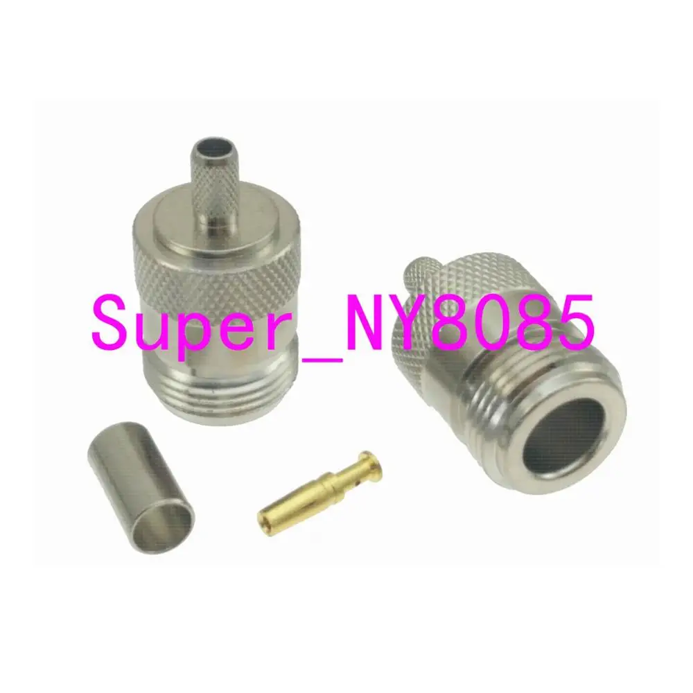 

Connector N female jack crimp RG58 RG142 LMR195 RG400 cable RF Coaxial
