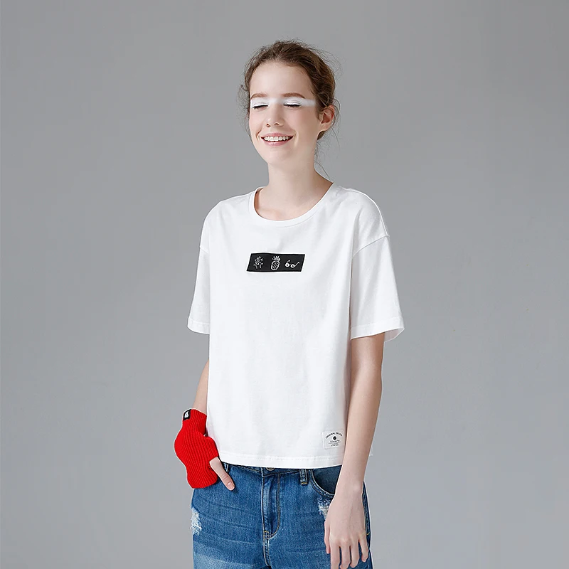 Футболка женская с коротким рукавом и круглым вырезом | Женская одежда