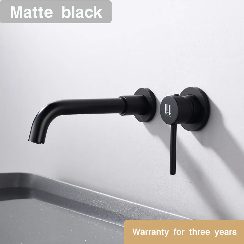 Смеситель для ванной комнаты Водопад однорычажный настенный кран умывальника |