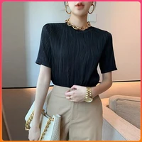 oversized t shirt black aesthetic lines urban chic loose 2021 korean fashion plus size casual women summer top short sleeve