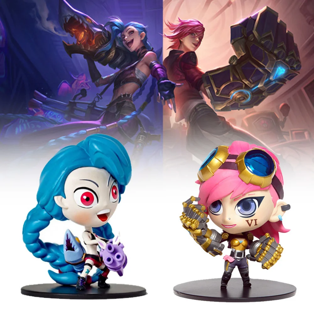 Последняя популярная аниме ТВ серия Лига Легенд Arcane Jinx Vi Q версия экшн-Фигурка 10