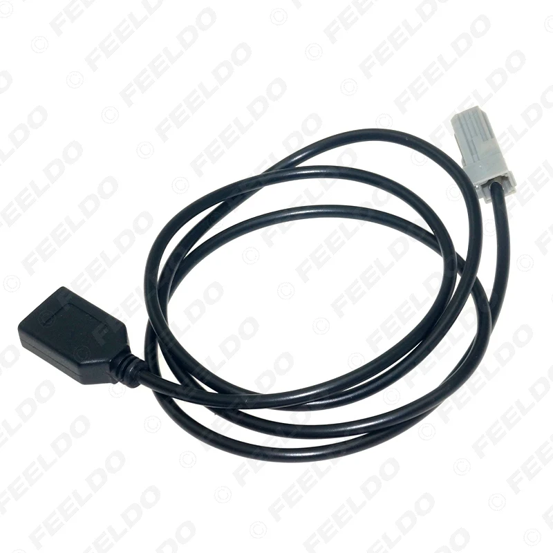 

FEELDO 10PCS Car Aux Audio Input Media Data Wire Original Plug To USB Adapter Conector For Toyota RAV4 EZ Verso Camry #HQ5093