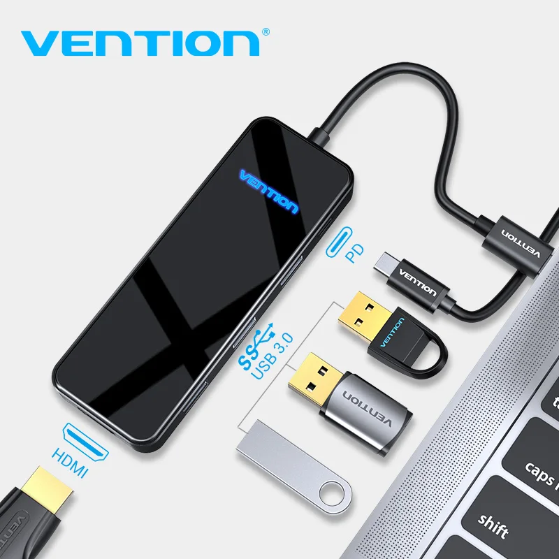 Мультипортовый адаптер Vention USB C типа на HDMI PD 3 0 многопортовая док станция для MacBook