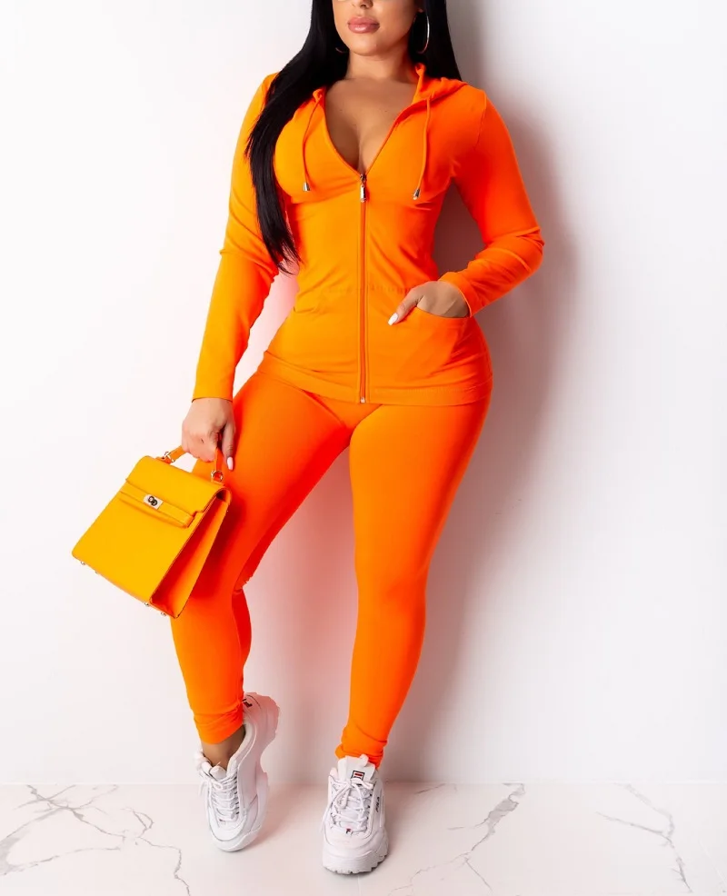 

plus size two piece sets sweat suits women tracksuit hoodie set Black jogging sweatsuit matching sets fall clothes for women