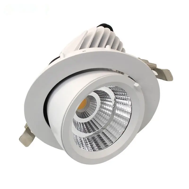 Super Bright 12W 20W 30W 40W LED Trunk Light Gimbal Adjustable COB Gimable Rotation Recessed Ceiling Downlight AC85-265V | Освещение