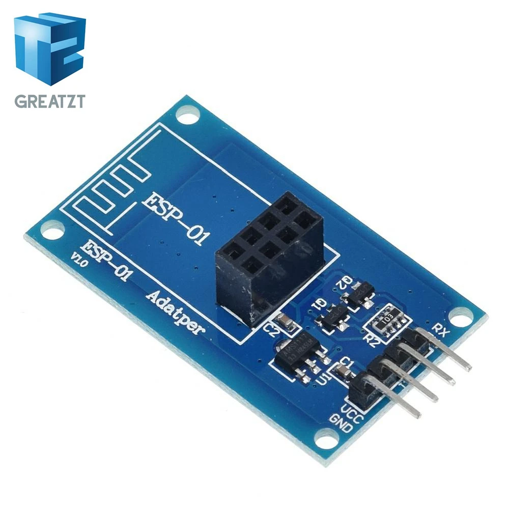 GREATZT ESP8266 ESP-01 серийныйl wi-fi Беспроводной модуль адаптера 3 V 5V Esp01 коммутационная
