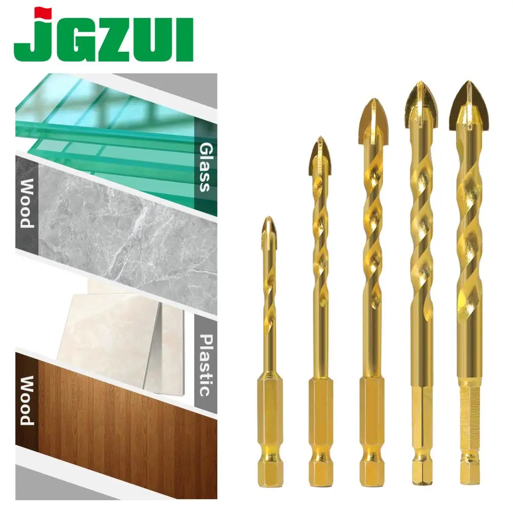 5 шт. 7 мм шестигранный хвостовик Спиральные стеклянные сверла набор сверл из