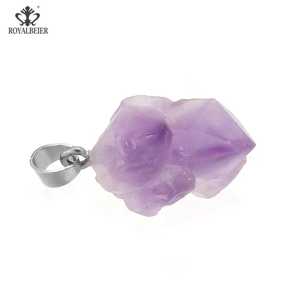 5 шт. подвески из натурального камня фиолетовые бусины рейки аметисты Исцеляющие