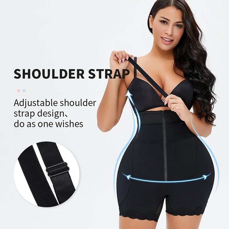 Sexy Women Sponge Fake Ass Pads Body Shaper Thigh Slimmer Bodysuit Corset Butt Lifter Hips Up Belly Slimming Padded Shapewear